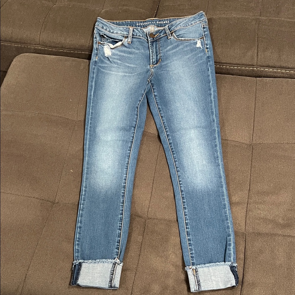 Articles Of Society Distressed Blue Jeans